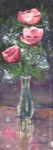 still life, floral, rose, flower, vase, original watercolor painting, oberst